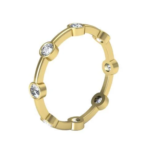 0.16 cttw Round Brilliant Cut Bezel Set Diamond Eternity Ring - 0.16 carat