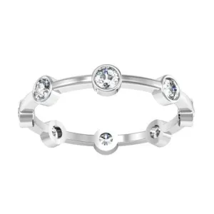 0.16 cttw Round Brilliant Cut Bezel Set Diamond Eternity Ring - 0.16 carat