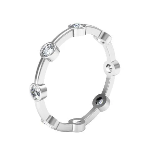 0.16 cttw Round Brilliant Cut Bezel Set Diamond Eternity Ring - 0.16 carat