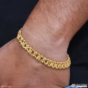 1 Gram Gold Plated Fabulous Design Box Bracelet for Men - Style D580