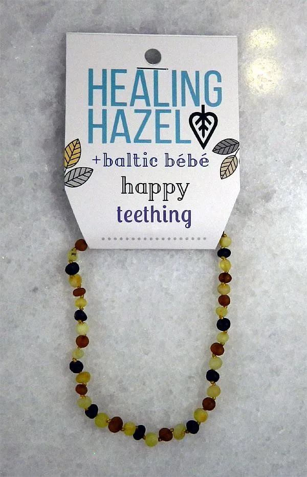 100% Certified Baltic Amber Baby Necklace Matte Multi