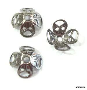 10x5mm Steel Filigree Bell Cap