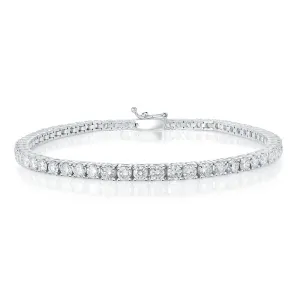 14k White Gold Diamond Tennis Bracelet
