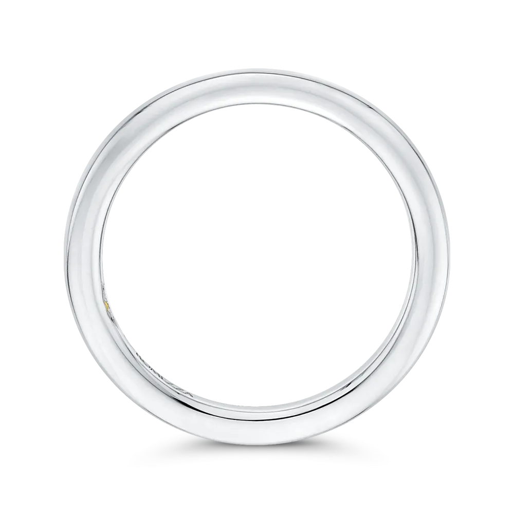 14K White Gold Plain Wedding Band