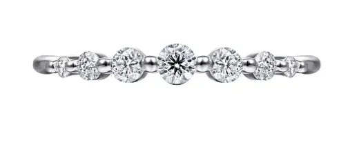 14K White Gold Single Prong Diamond Ring