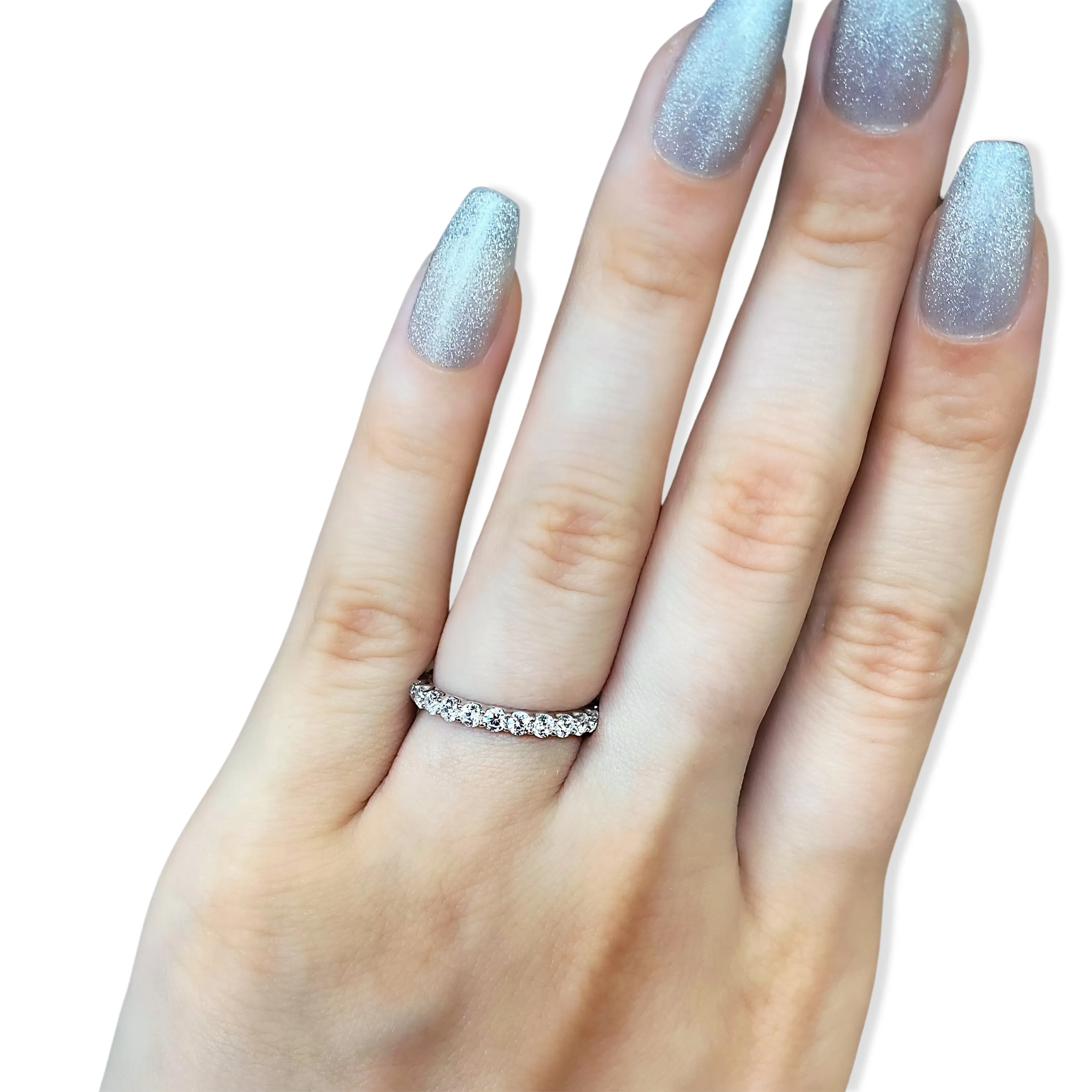 1.50ct Diamond Eternity Band in 14K White Gold