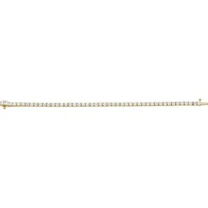 18K Yellow 7 CTW Natural Diamond Line 7 1/4" Bracelet