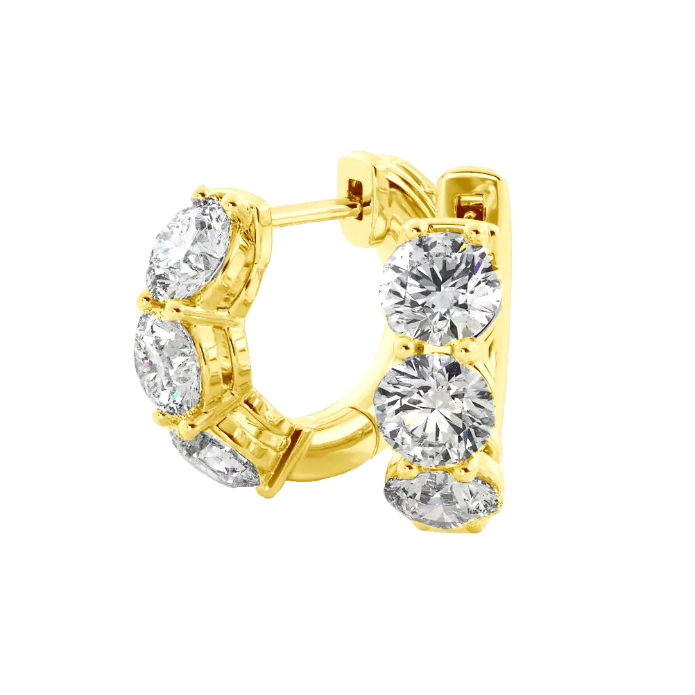 2ctw Lab Grown Diamond Hoop Earrings