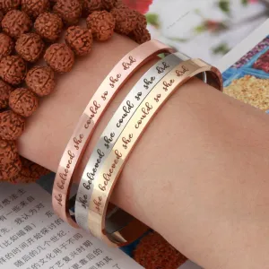 304 Steel Fashion Bracelet She Believed She Could, So She Did