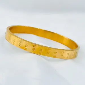 6Mm Designer 316L Stainless Steel Gold Bracelet Bangle Kada Men