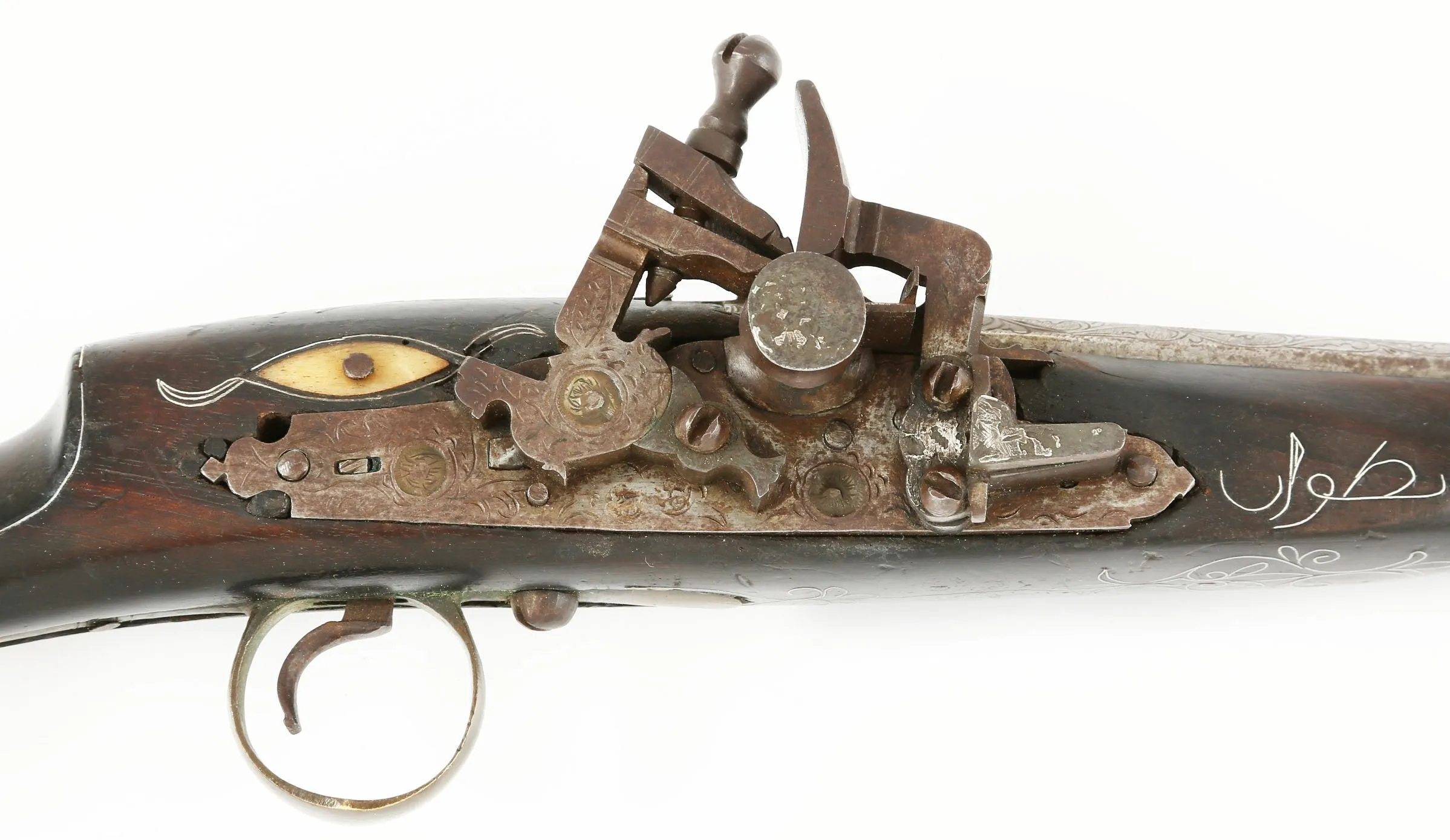 A FINE AND RARE ARAB SNAPHAUNCE JEZAIL CARBINE. C.1859