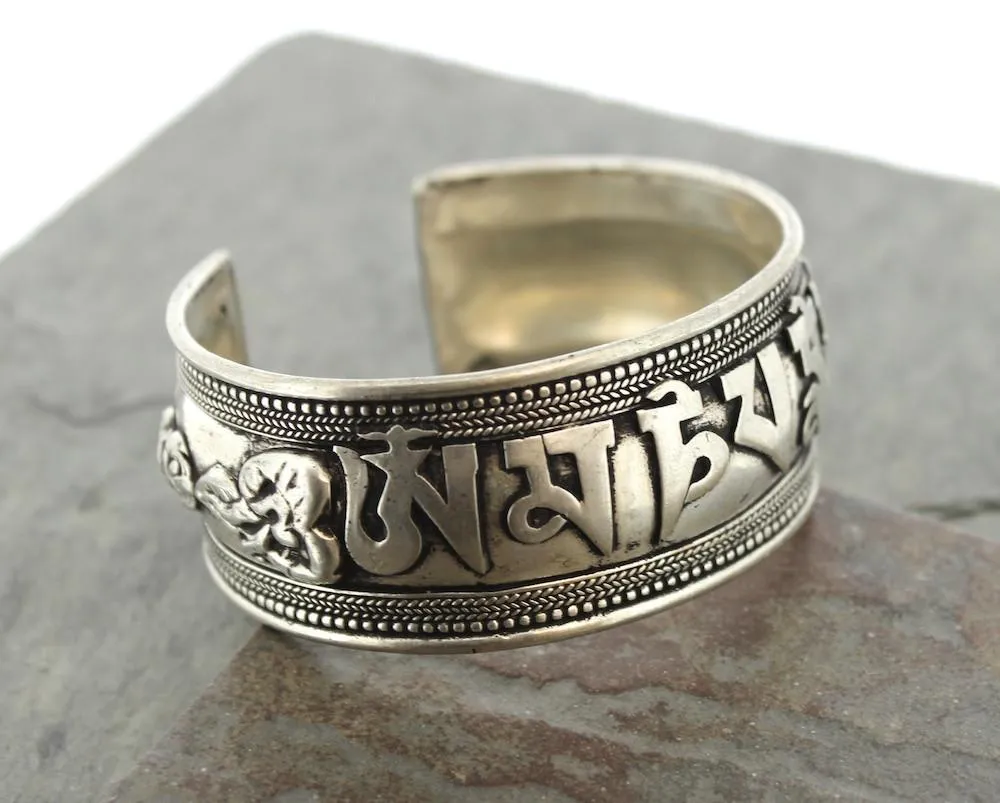 Adjustable Silver-Plated 1 Inch Cuff