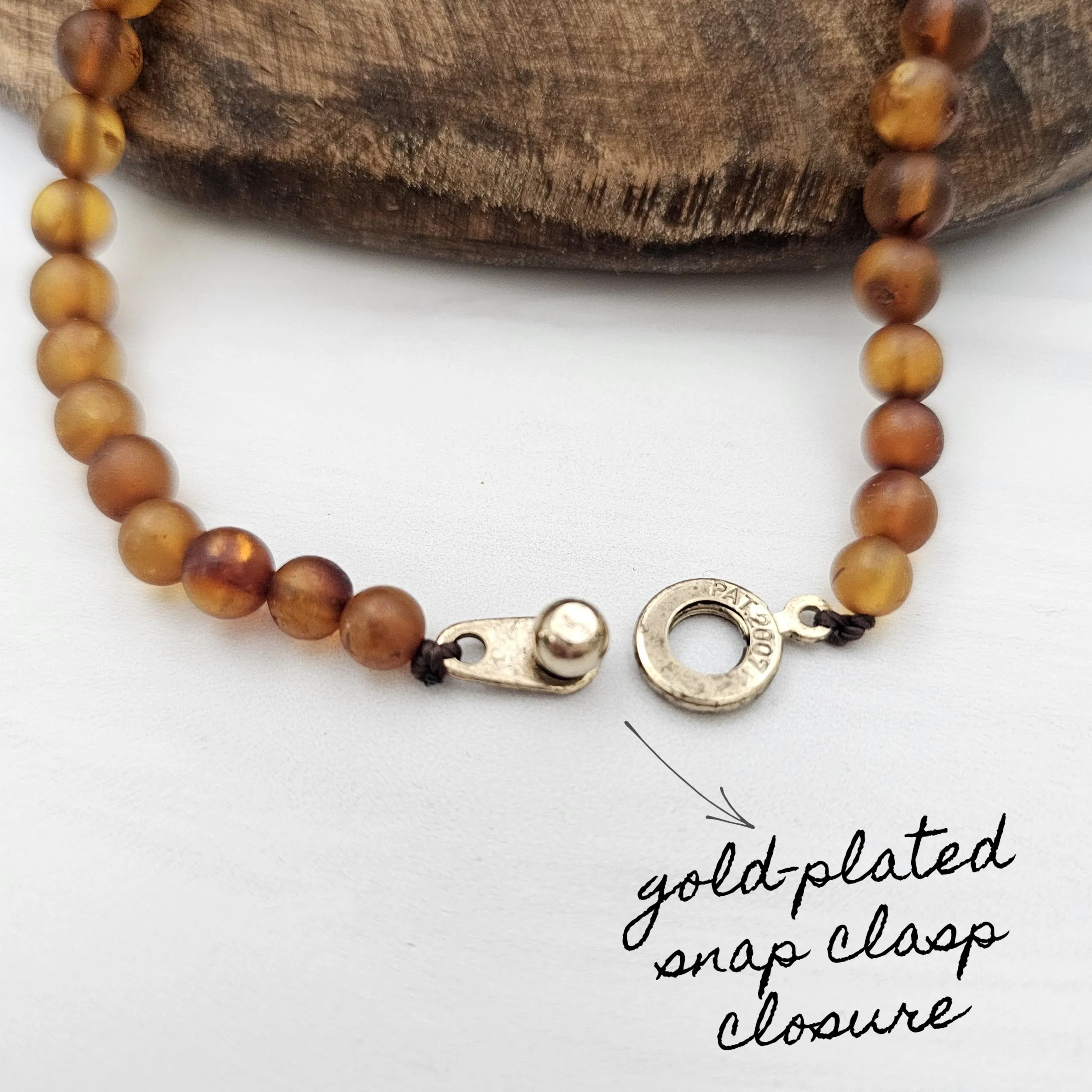 Adults | Freshwater Pearl   Raw Cognac Amber Necklace