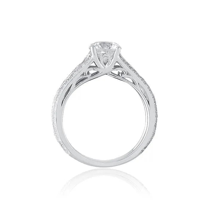 Amazing Filigree Engagement Ring by Ron Rosen at Regard Jewelry in Austin, Texas