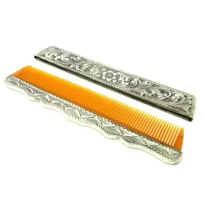Antique 1900 Italian Silver Comb