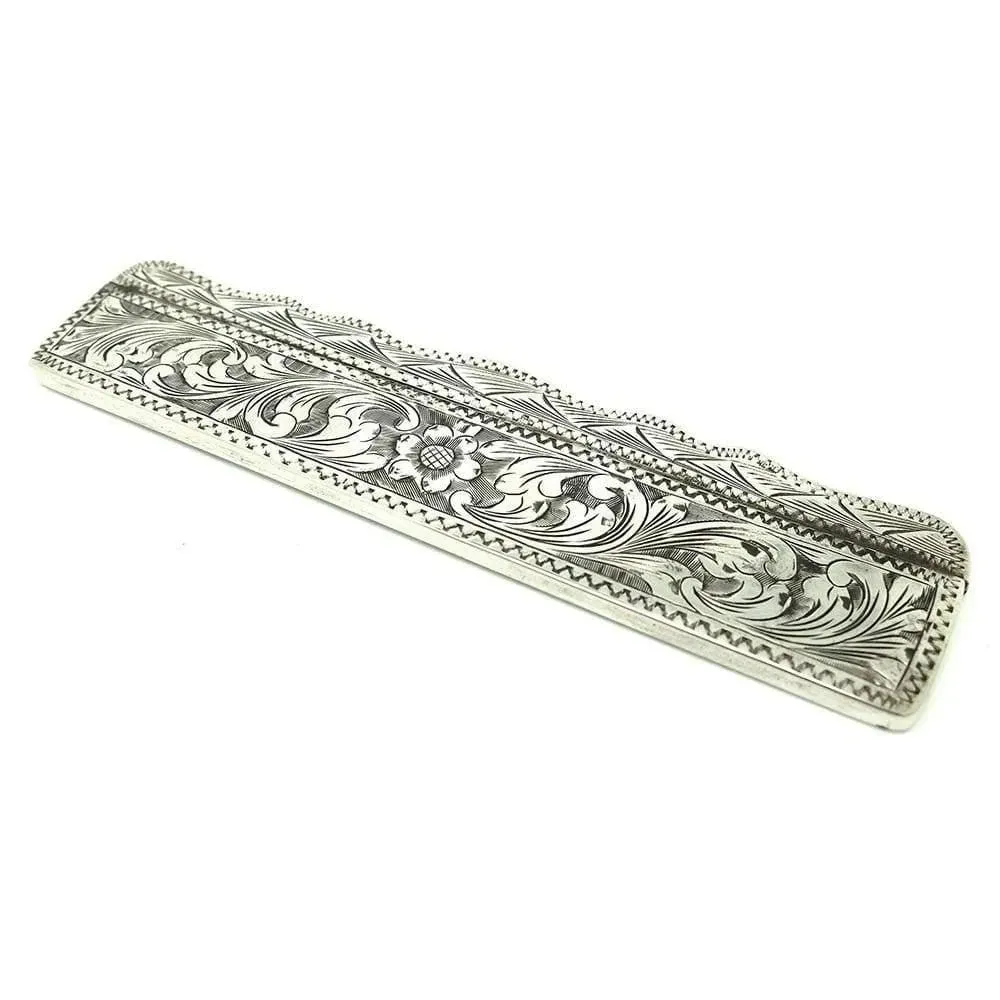 Antique 1900 Italian Silver Comb