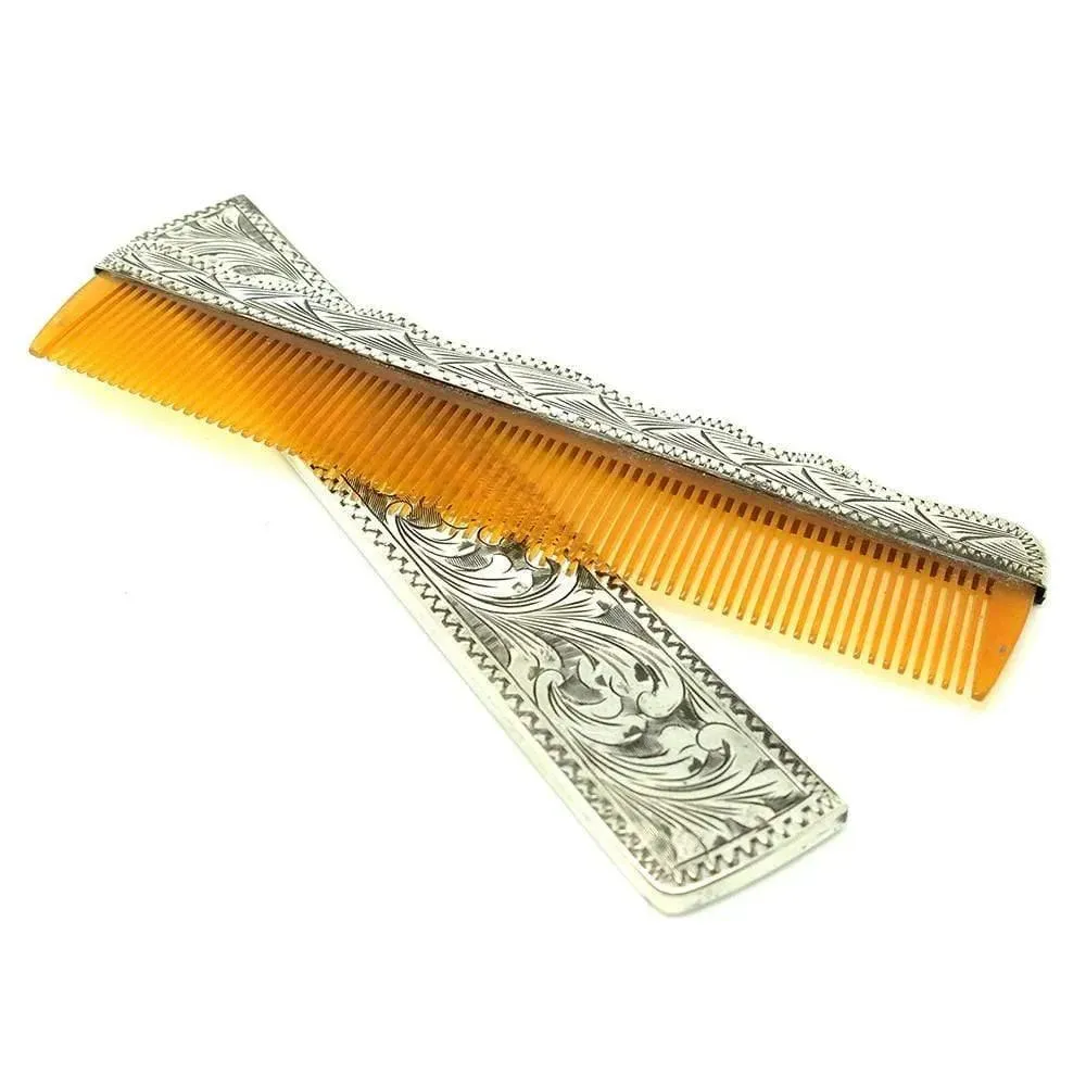Antique 1900 Italian Silver Comb
