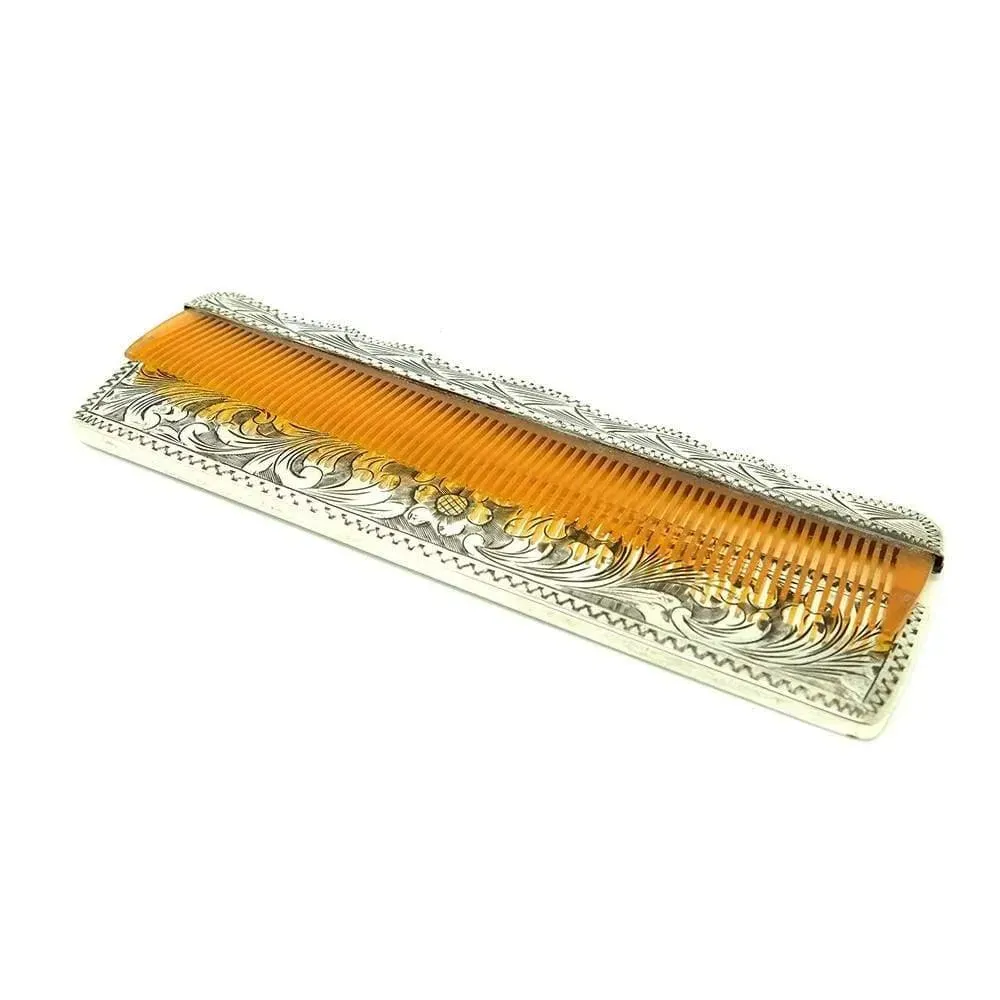 Antique 1900 Italian Silver Comb