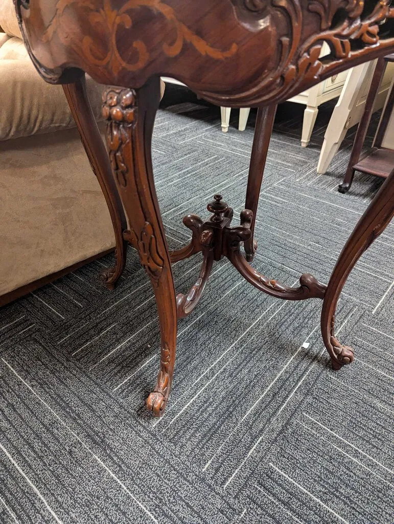 Antique Inlaid Lamp Table