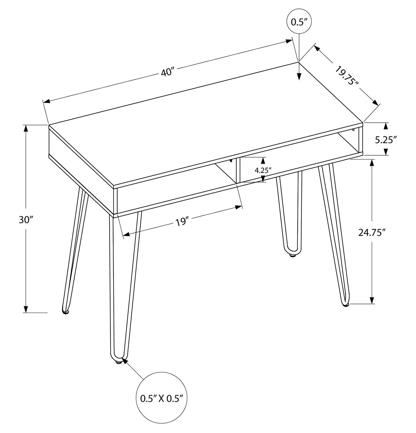 Arkell Desk - White