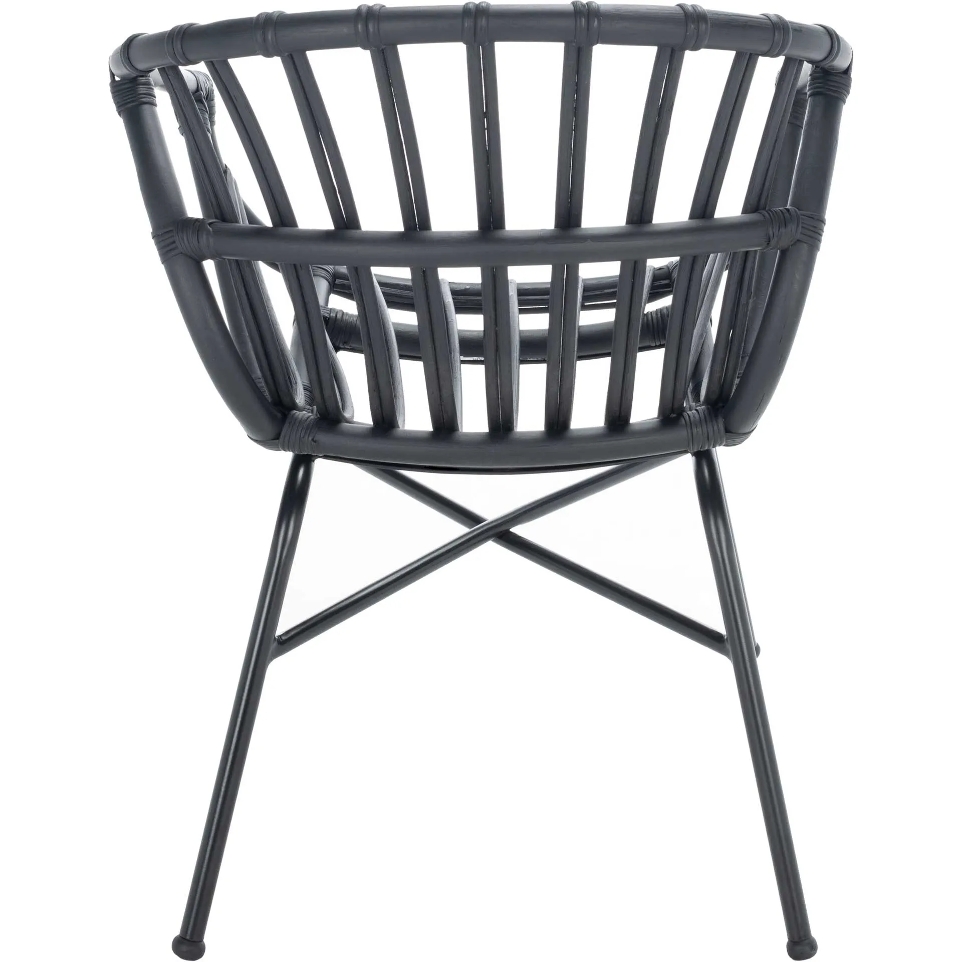 Ava Rattan Dining Chair Black (Set of 2)