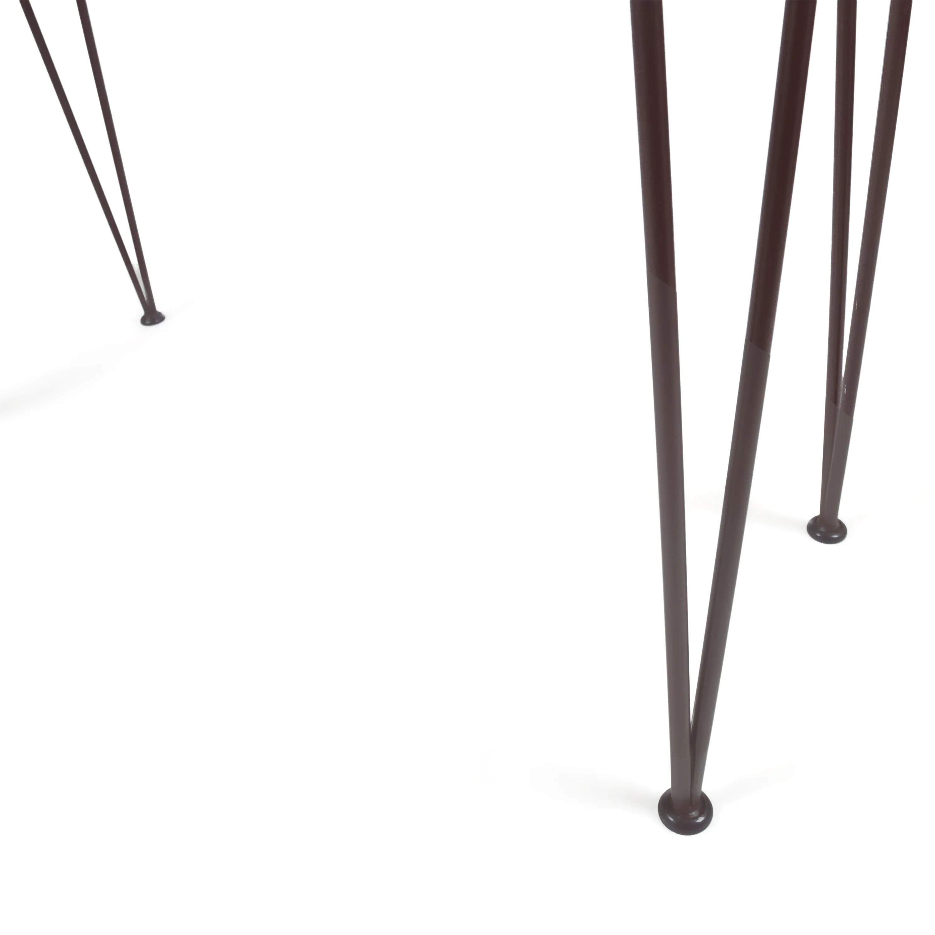 Avy Outdoor Rustic Industrial Acacia Wood Bar Table with Metal Hairpin Legs, Teak