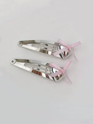 Babydoll silver with soft pink hairpin