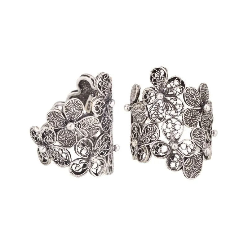 Blossom filigree ring