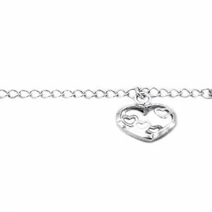 Bracelet with Open Heart Charm
