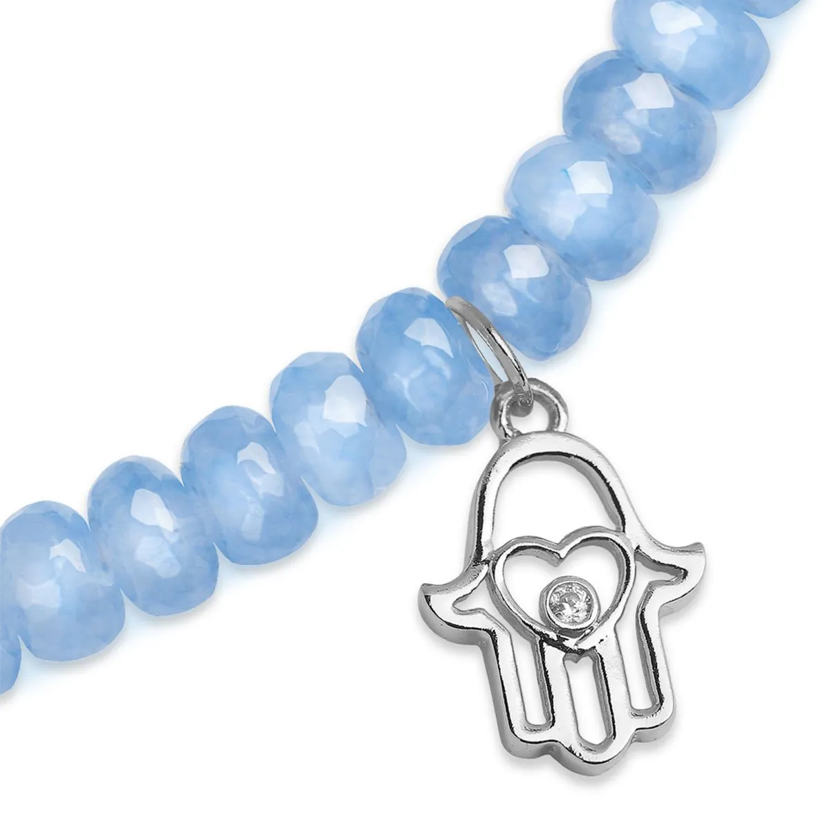 Brass 18k Hamsa Heart Embellishment Bracelet For Women