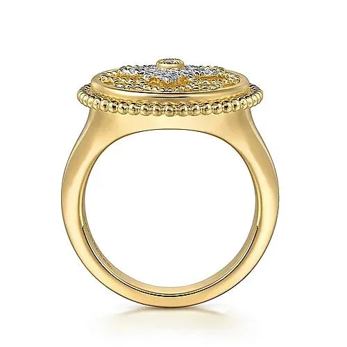 Bujukan Diamond and Pearl Signet Ring