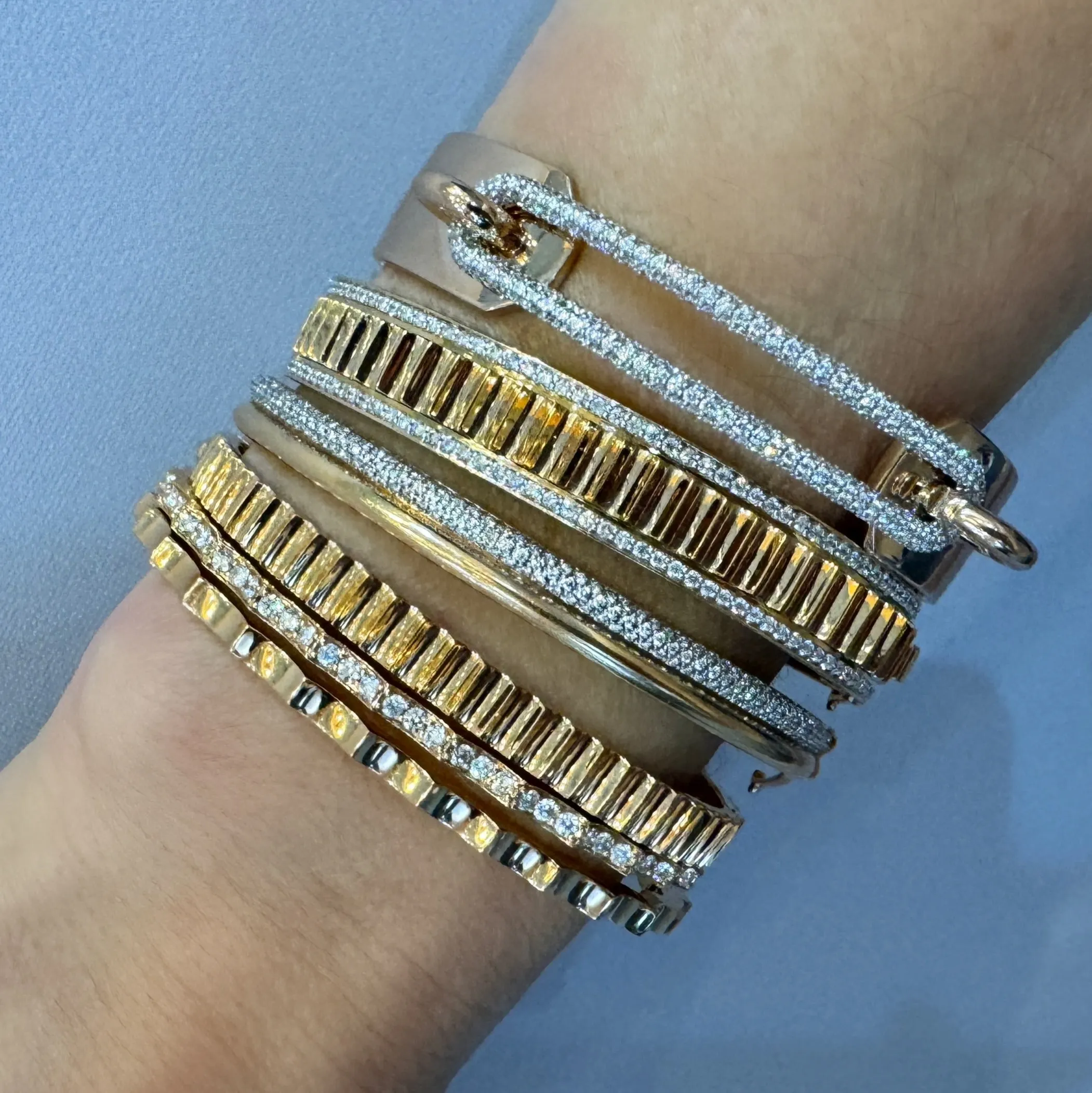 CII Gold or Diamond Scalloped Cuff Bracelet
