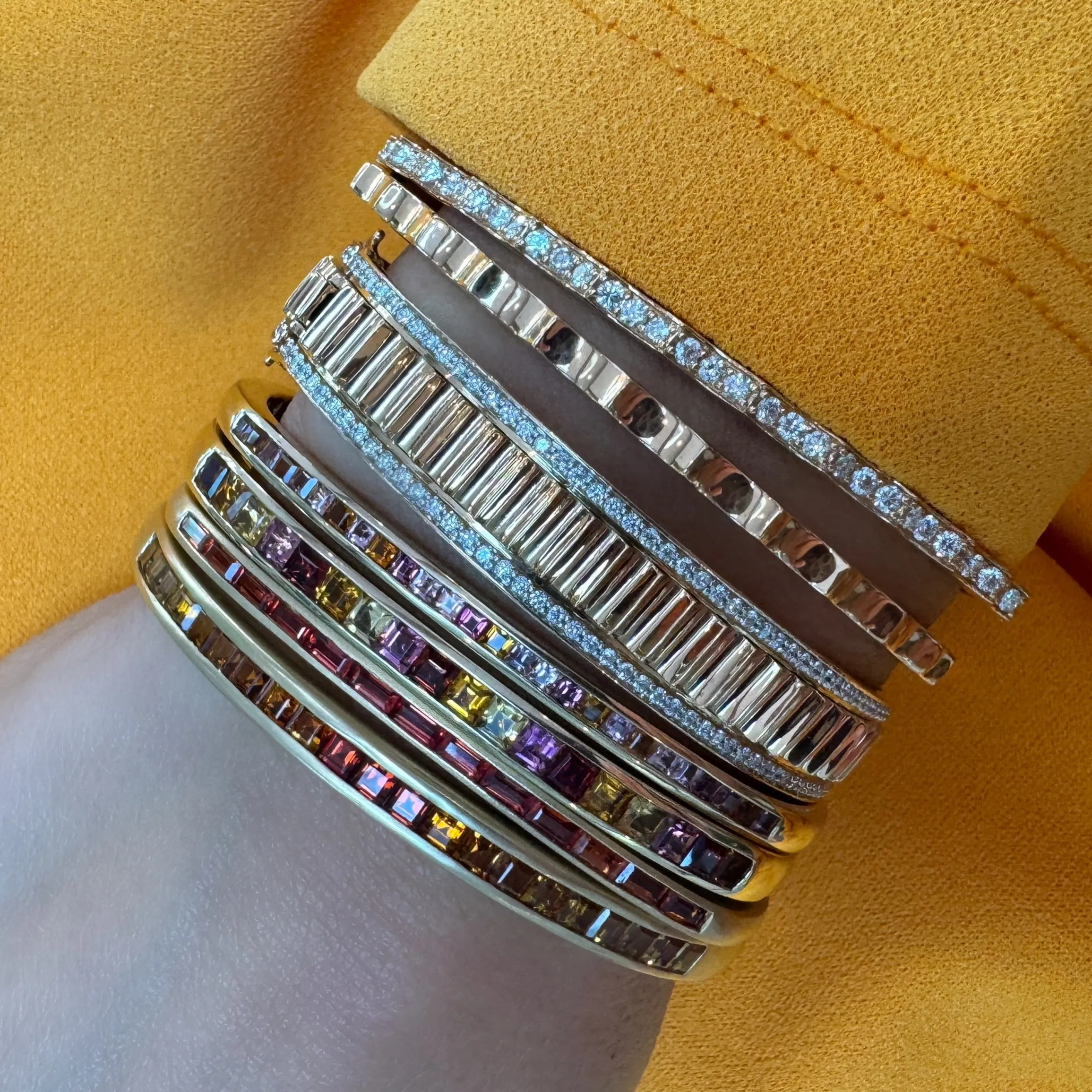 CII Gold or Diamond Scalloped Cuff Bracelet