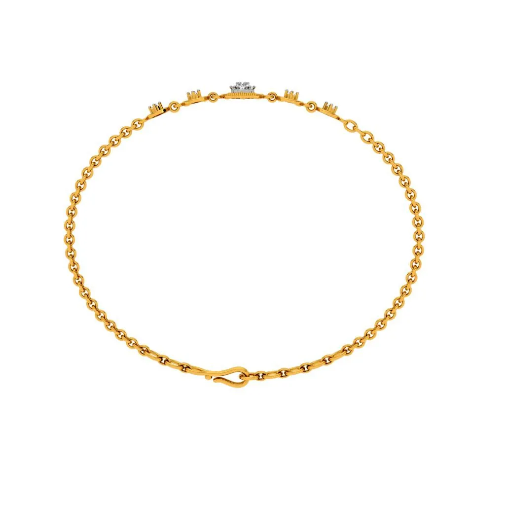 Circular Gold And Diamond Bracelet