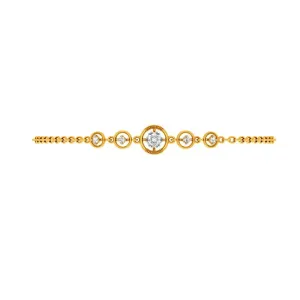Circular Gold And Diamond Bracelet