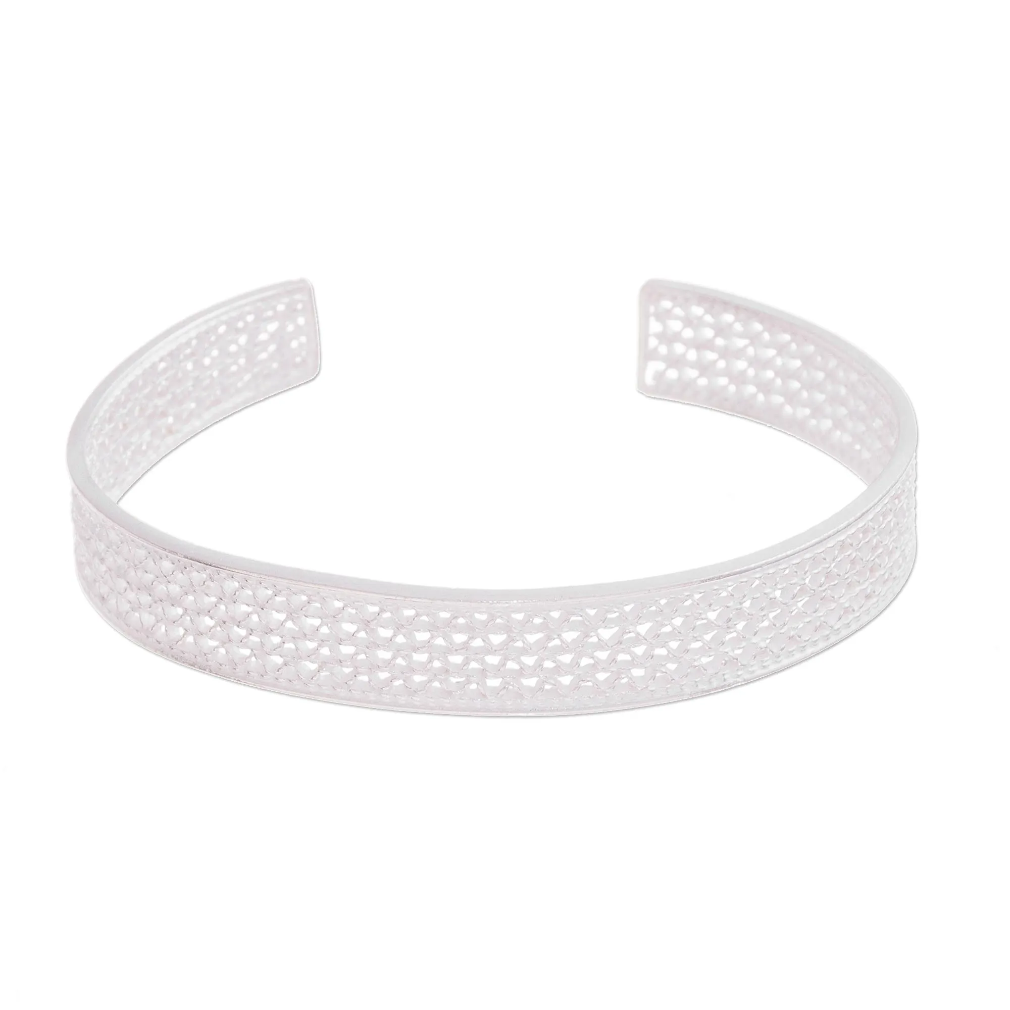 Colonial Shine Sterling Silver Filigree Cuff Bracelet from Peru
