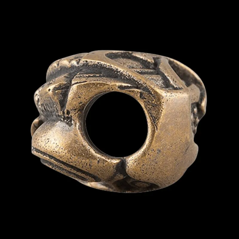 Cuentas vikingas de bronce hechas a mano Cuervo
