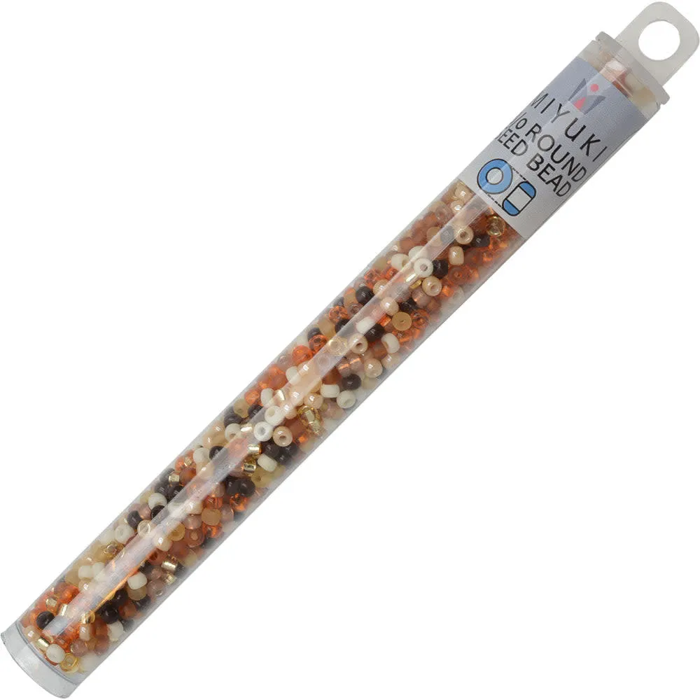 Czech Glass Seed Beads, 8/0 Round, Wheatberry Mix (22 Gram Tube)