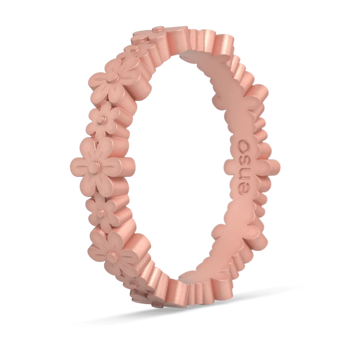 Daisy Stackable Silicone Ring - Metallic Rose Gold