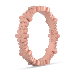 Daisy Stackable Silicone Ring - Metallic Rose Gold