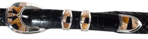 David Rosales Native Earth Inlaid 1" Ranger Belt Buckle
