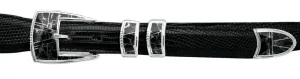 David Rosales Zinc & Black Quartz 1" Inlaid Ranger Belt Buckle