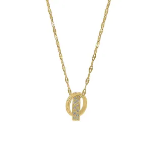 Diamond Ball Chain Gold Necklace