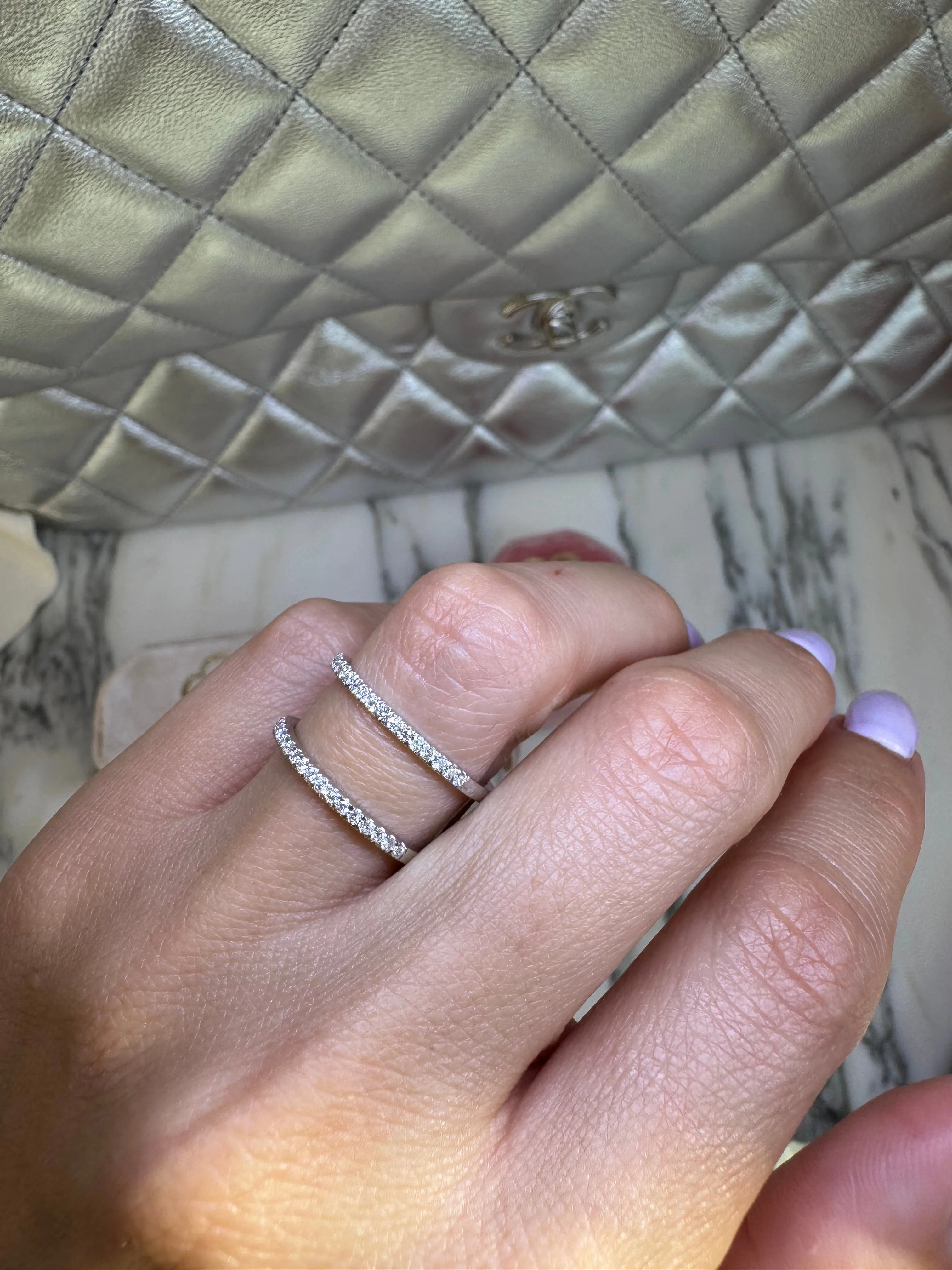 Double Band Diamond Ring