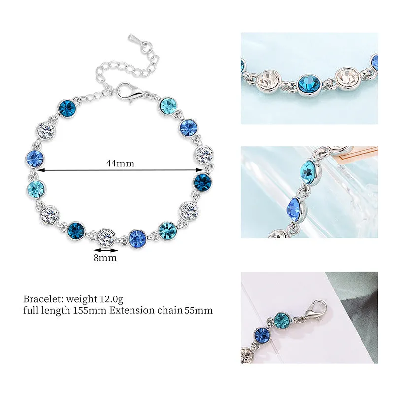 Explosive Small Blue Diamond Bracelet