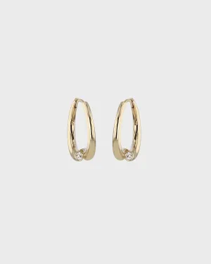 Float Diamond Hoops