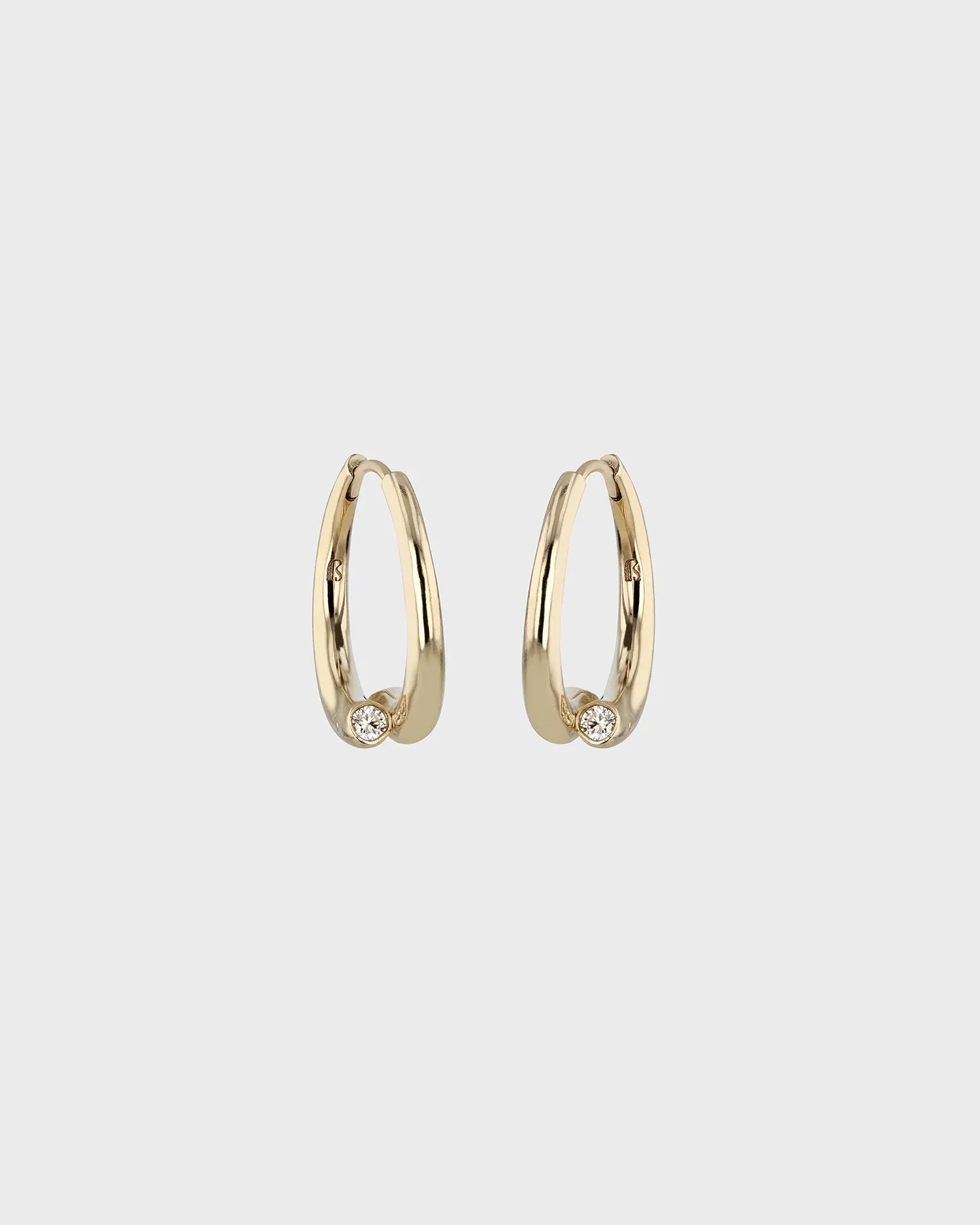 Float Diamond Hoops