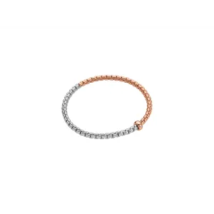 Fope 18K White and Rose Gold Eka Collection Diamond Bracelet