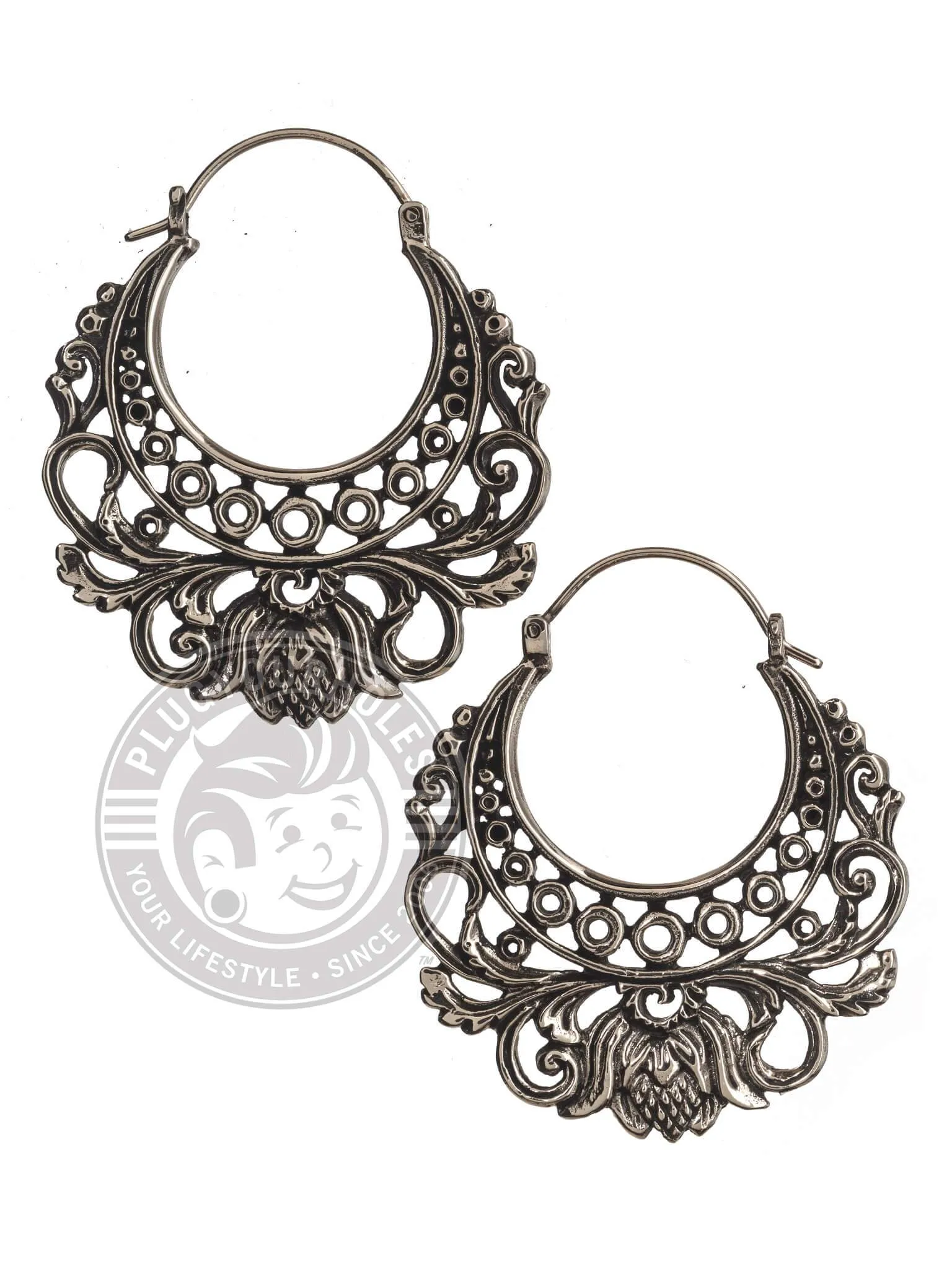 Freesia Filigree Brass Earrings