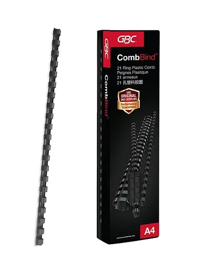 GBC BINDING COMB ROUND 21RG 12MM BLACK